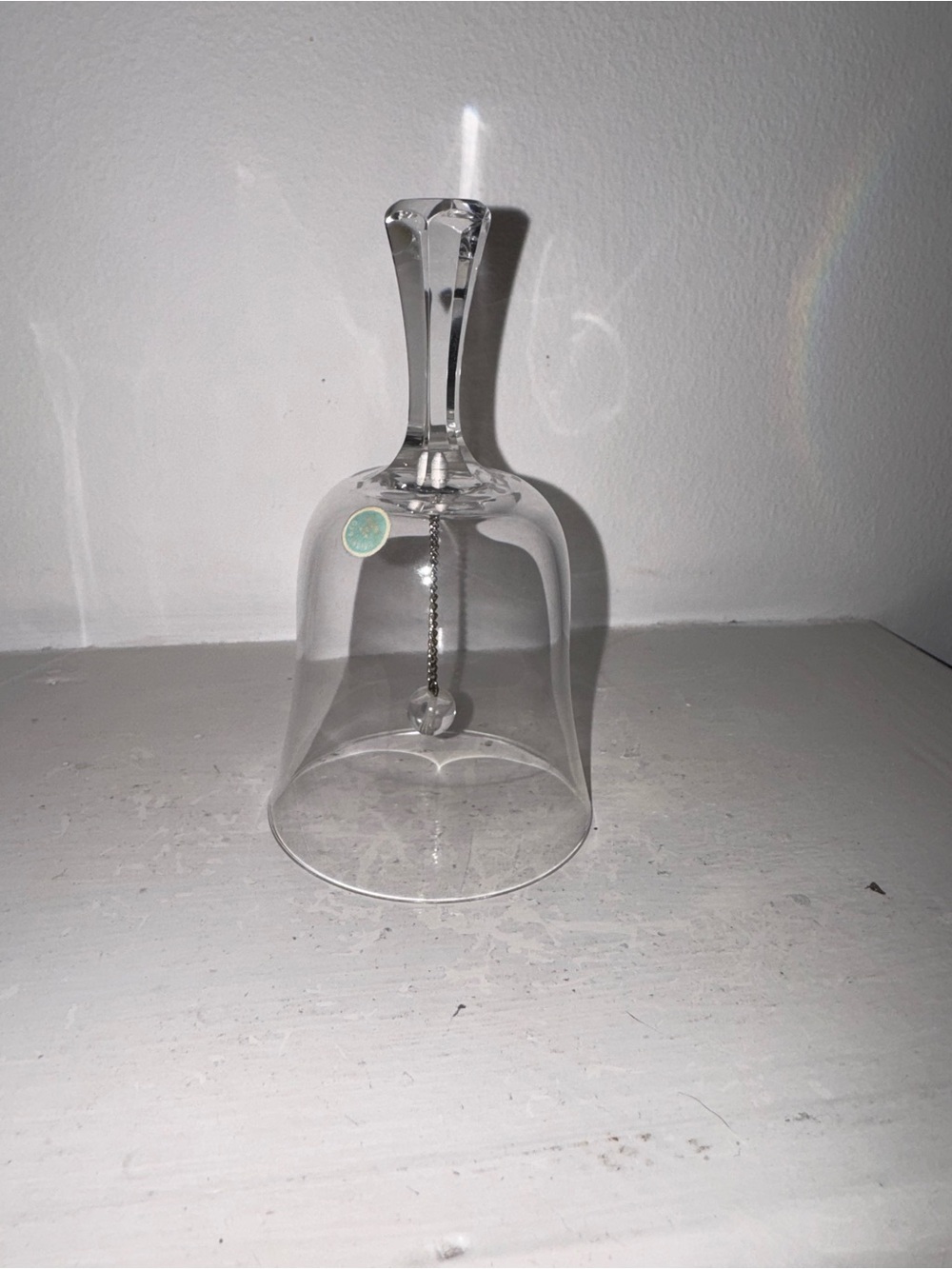 Tiffany & Co. Crystal Dinner Bell - Clear Glass Val Saint-Lambert Belgium Signed - Picture 5 of 5